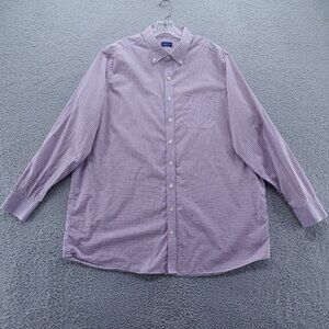 Proper Cloth Mens Button Down Dress Shirt 19.2 36.7 Blue Red Plaid Long Sleeve‎